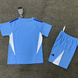24/25 RMA Ske Blue Goalkeeper Kids Soccer Jersey