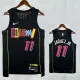 21/22 HEAT JAQUEZ JR. # 11 Black Top Quality Hot Pressing Retro NBA Jersey