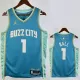 23/24 Hornets BALL #1 Blue City Edition Top Quality Hot Pressing NBA Jersey