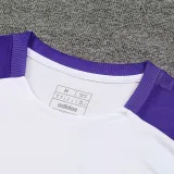 24/25 RMA White(Purple Shoulders) Training Short Suit(白色紫肩）