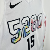 24/25 Nuggets JOKIC' #15 White City Edition Top Quality Hot Pressing NBA Jersey