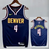 22/23 Nuggets #4 Sapphire Blue Top Quality Hot Pressing NBA Jersey