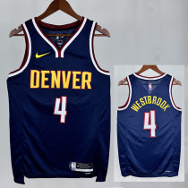 22/23 Nuggets #4 Sapphire Blue Top Quality Hot Pressing NBA Jersey
