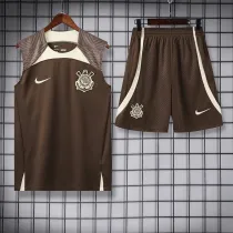 24/25  Corinthians Black Tank top and shorts suit