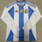 24/25 Argentina Home Long Sleeve Fans Soccer Jersey(长袖)
