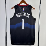 23/24 Nuggets PORTERJR. #1 Black City Edition Top Quality Hot Pressing NBA Jersey