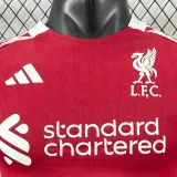 25/26  LIV Home  Long Sleeve   Player Version Soccer Jersey
