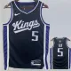23/24 Kings FOX #5 Black Top Quality Hot Pressing NBA Jersey