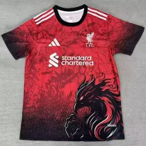 25/26 LIV Black Eagle's head  Red Fans Training Shirtsa黑色鹰