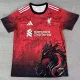25/26 LIV Black Eagle's head  Red Fans Training Shirtsa黑色鹰