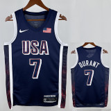 2024 Olympic Game USA DURANT # 7 Blue Basketball Jersey