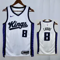 23/24 KINGS LAVINT # 8 White Home  Top Quality Hot Pressing  Retro NBA Jersey