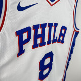 22/23 76ERS GEORGE  # 8 White Home Top Quality Hot Pressing NBA Jersey主场