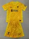 24/25 LIV  Yellow Goalkeeper  Kids Soccer Jersey
