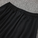 24/25 Germany Black Hooded  Half Pull Tracksuit(Add Fluff)  (半拉链、加绒F600)
