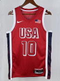 2024 Olympic Game USA TATUM # 10 Red Basketball Jersey