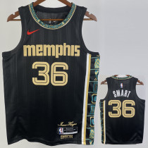 22/23 Grizzlies SMART #36 Black City Edition Top Quality Hot Pressing NBA Jersey
