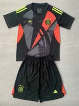 24/25  Germany Black Goalkeeper Kids Soccer Jersey