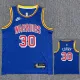 Warriors CURRY #30 Blue 75th Anniversary Retro NBA Jersey