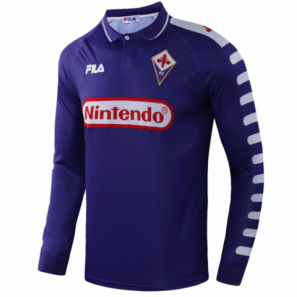 1998/1999 Fiorentina Home Retro Long Sleeve Soccer Jersey (长袖)