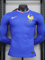 24/25 France Home  Player Version Long Sleeve Soccer Jersey (长袖)
