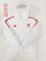 22/23 Mexico White Hooded Cotton Coat Red Edge (红色边) 棉衣