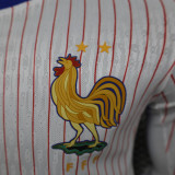 24/25 France Away  Player Version Long Sleeve Soccer Jersey (长袖)