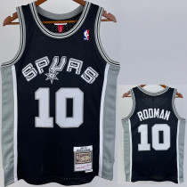 1993/1994 SA Spurs RODMAN #10 Black Retro Top Quality Hot Pressing NBA Jersey