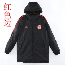 22/23 Mexico Black Hooded Cotton Coat Red Edge (红色边) 棉衣
