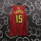 HAWKS CARTER #15 Red Top Quality Hot Pressing NBA Jersey