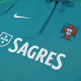 24/25  Portugal Green Half Pull Tracksuit  (半拉链)