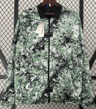 2024 Man Utd Black& White Green Double sided Windbreaker (双面风衣)