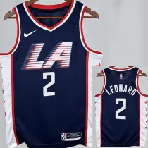 2018/2019 Clippers LEONARD #2 Dark Blue City Edition Top Quality Hot Pressing NBA Jersey