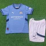 24/25 Man City Home Kids  Player Version Soccer Jersey(童装球员）
