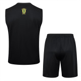 24/25  Brazil Black Christ statue top and shorts suit