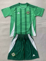 2024 Northern Ireland Home   Kids  Soccer Jersey