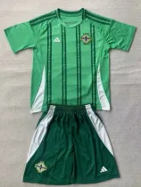 2024 Northern Ireland Home   Kids  Soccer Jersey