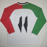24/25 Palestino Deportivo White Two tone  Long Sleeve Fans Soccer Jersey