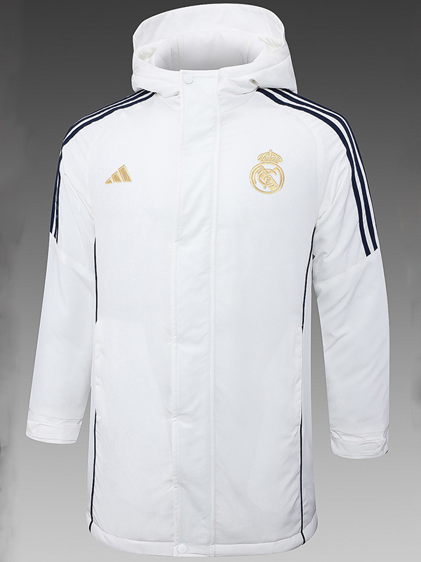 24/25 RMA White Hooded Cotton Coat (金标)帽棉衣