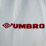 1998/1999 Man Utd  Anniversary Edition White Retro  Long Sleeve Soccer Jersey