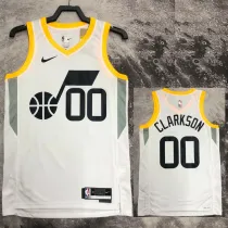 22/23 JAZZ CLARKSON #00 White Top Quality Hot Pressing NBA Jersey
