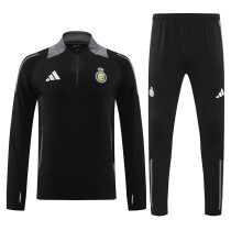 24/25 Al-Nassr Black Half Pull Tracksuit  (半拉链)