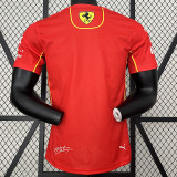 2024 F1 Formula One Ferrari #16 Red Racing Suit (圆领、16号、左肩带DX广告)