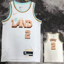 22/23 Cleveland Cavaliers IRVING #2 White City Edition Top Quality Hot Pressing NBA Jersey