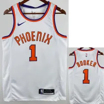 17/18 SUNS Booker #1White Retro Top Quality Hot Pressing NBA Jersey