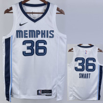 22/23 GRIZZLIES SMART #36 White Top Quality Hot Pressing NBA Jersey