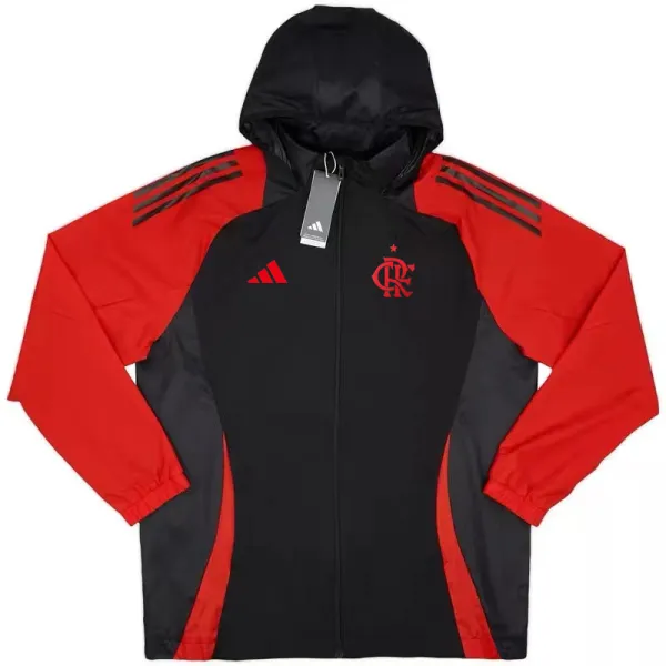 24/25 Flamengo Red & Black Hooded Windbreaker
