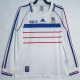 1998 France Away Long Sleeve Retro Soccer Jersey (长袖)(右胸带小字)