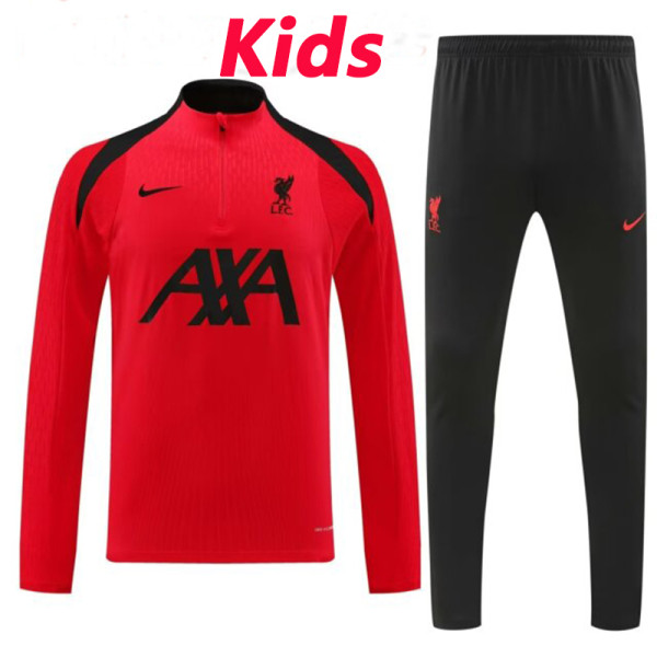 24/25  LIV Red Kids Half Pull Tracksuit  (童装、半拉链)