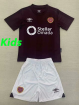 24/25 Heart of Midlothian Home  Kids Soccer Jersey(儿童套装）